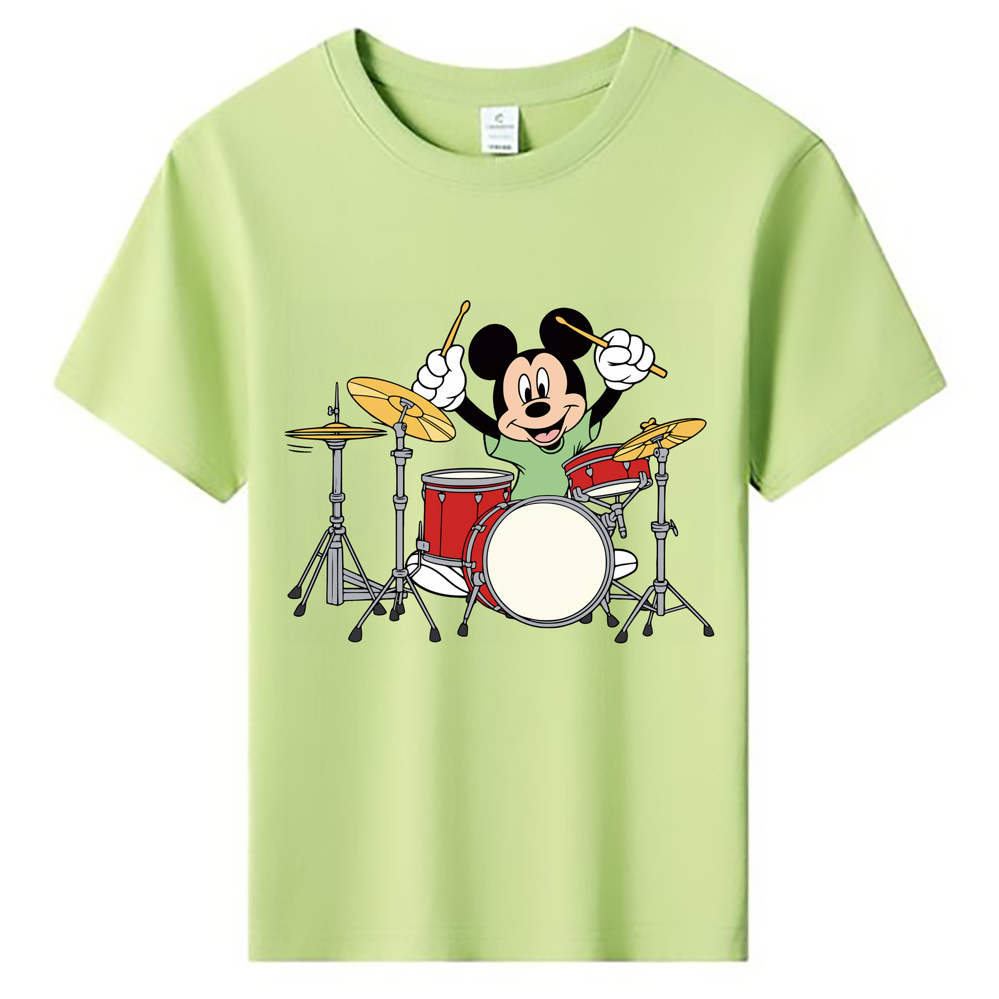 （画像用） ミッキーマウス Mickey Mouse 綿100％キッズTシャツ（フロントプリント）